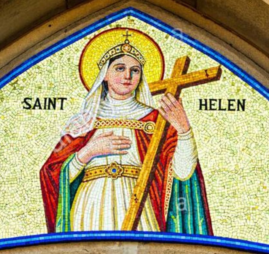 St. Helen's mosaic on church façade
